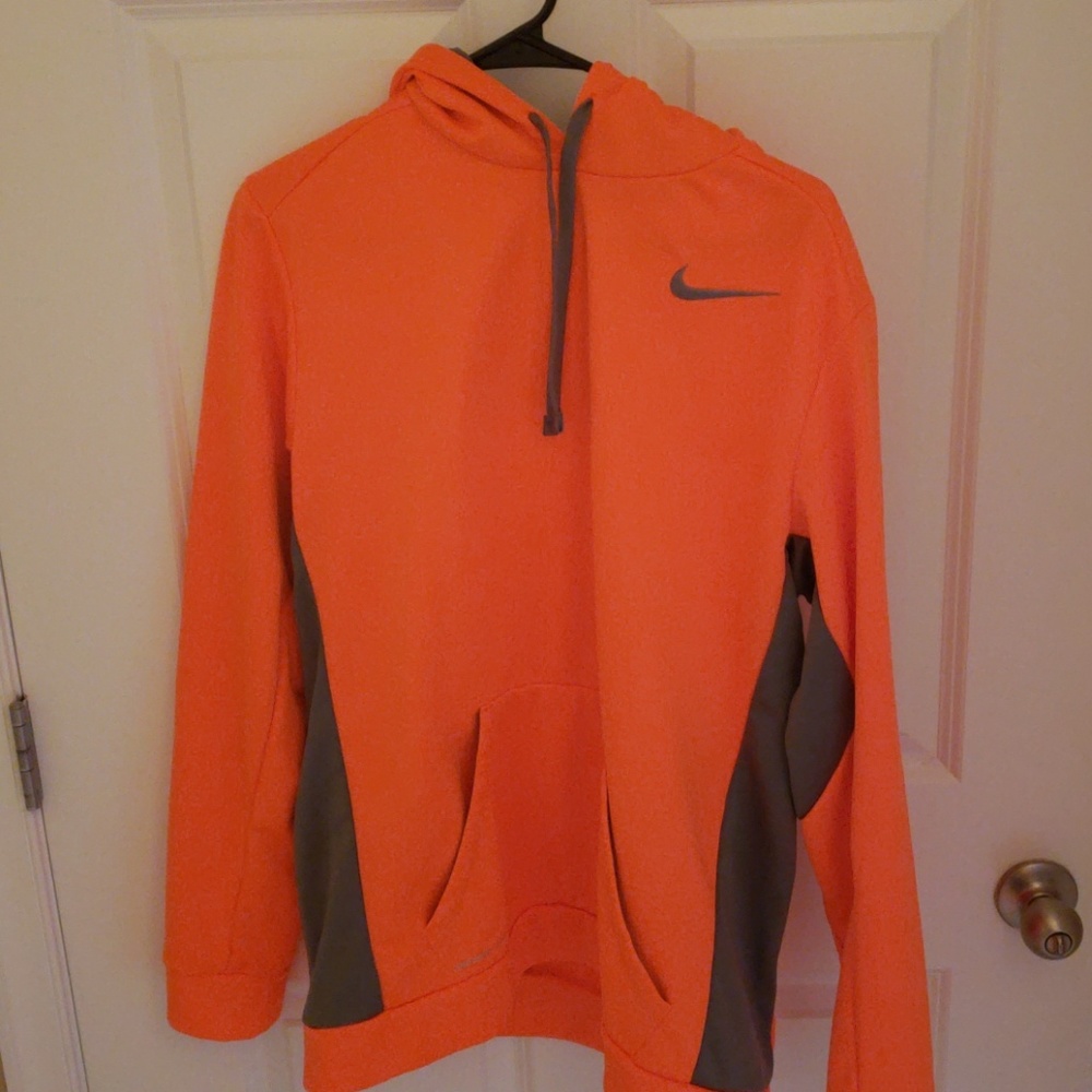 Nike Therma-Fit Hoodie, Orange, Size L